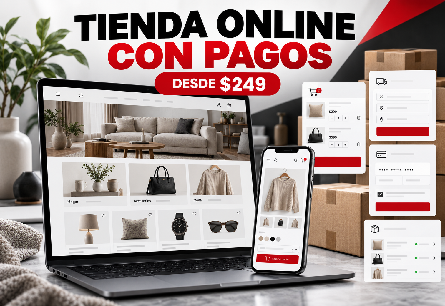 Tienda Online con Pagos — Desde $249